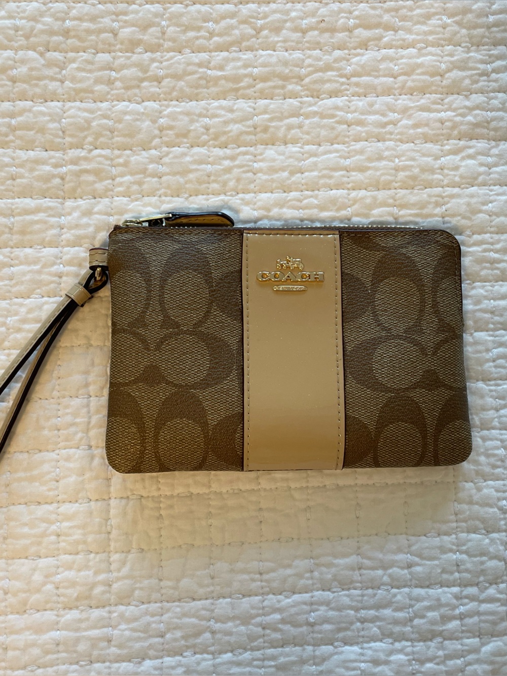 Coach Signature Canvas Wristlet